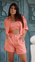 Cropped Lírio 100% linho - comprar online