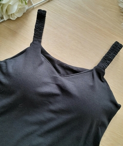 Blusa regata alcinha preta feminina com bojo - comprar online