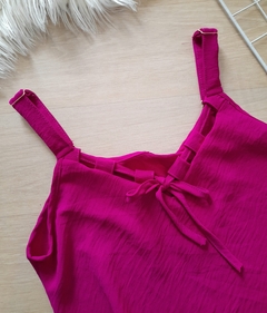 Blusa regata feminina fúcsia alça larga - comprar online