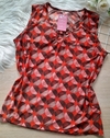 Blusa feminina regata malha fria estampada
