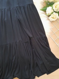 Saia longa feminina preta - comprar online