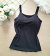 Blusa regata alcinha preta feminina com bojo