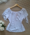 Blusa feminina ciganinha manga curta branca