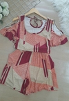 Macaquinho feminino estampado viscolycra