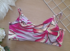 Top Cropped floral feminino alcinha com bojo - comprar online