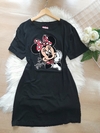 Vestido feminino camisetão estampa flocada