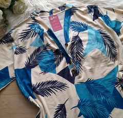 Blusa feminina plus size camisa estampada - comprar online
