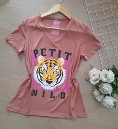 T-shirt camiseta feminina onça
