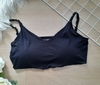 Top Cropped preto feminino alcinha com bojo