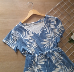 Vestido feminino curto azul com manga moda verão - comprar online