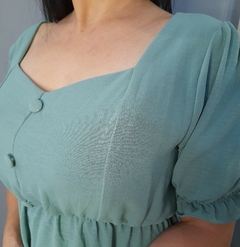 Vestido feminino midi verde - comprar online