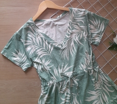 Vestido feminino curto verde com manga moda verão - comprar online