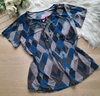 Blusa feminina malha fria estampada com manga
