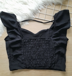 Cropped feminino social preto moda verão - comprar online