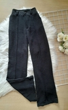 Calça feminina pantalona com zíper preta