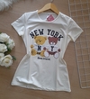 T-shirt camiseta feminina tedy off white