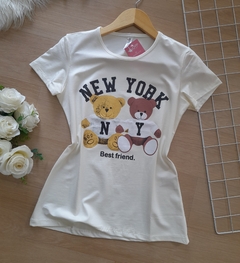 T-shirt camiseta feminina tedy off white