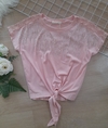 Blusa feminina rosaT-Shirts brilho casual