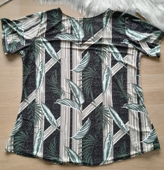 Blusa feminina malha fria estampada com manga na internet