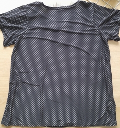 Blusa feminina malha fria estampada com manga - comprar online