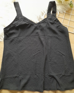 Blusa regata feminina alça larga preta na internet
