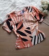 Blusa feminina social manga curta
