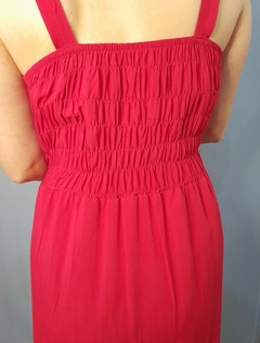 Vestido feminino midi vermelho alcinha na internet