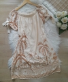 Vestido feminino ciganinha manga curta estampado