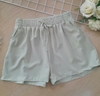 Shorts feminino tactel verde com bolso na frente soltinho e confortável
