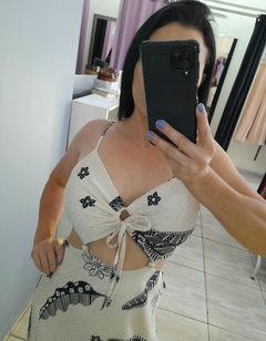 Vestido longo feminino estampado com bojo na internet