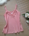 Blusa regata feminina rosa alça larga