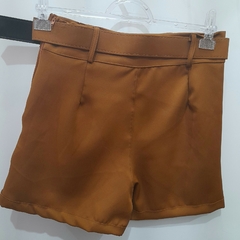 Shorts feminino alfaiataria telha com cinto - comprar online