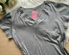 Blusa feminina cinza viscolycra adulto - comprar online