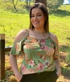 Blusa feminina ciganinha alcinha floral