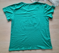 Blusa feminina plus size vicolycra I love you verde na internet