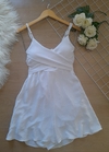 Macaquinho feminino branco com bojo