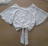 Cropped feminino social branco duna