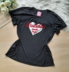 Blusa feminina plus size viscolycra gratidão preta