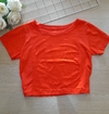 Cropped feminino t-shirt laranja