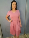 Vestido feminino de manga três marias