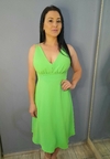 Vestido midi com bojo alcinha verde