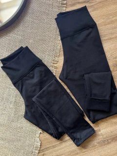 Calça legging apeluciada flanelada básica preta