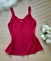 Blusa regata feminina marsala alça larga