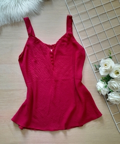 Blusa regata feminina marsala alça larga
