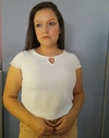 Blusa social feminina branca duna trançada