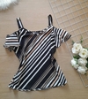 Blusa regata feminina ciganinha estampada alça larga