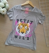 T-shirt camiseta feminina onça