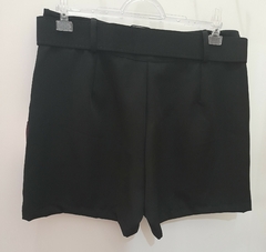 Shorts preto alfaiataria social feminino com cinto - comprar online