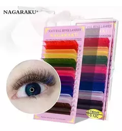 Pestañas Nagaraku Mix Colores.