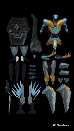 Orbital Frame Jehuty Figura de Coleccion - Zone of the Enders - NOD 3D MORON